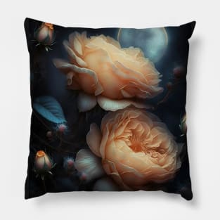 Iridescent pastel roses 11 Pillow