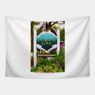 Perkins Cove Sign Tapestry