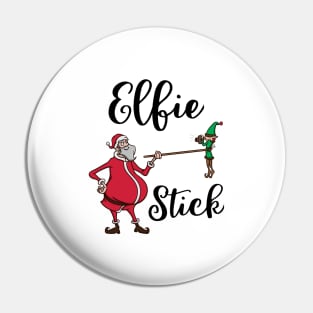 Funny Elf Pun Selfie Stick Santa Claus Christmas Meme Gift Pin