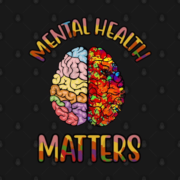 Colorful Mental Health Matters Mental Illness Awareness by ArtedPool