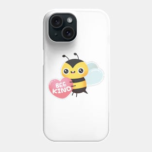 Cute Bee Hugging Heart, Bee Kind Pun Phone Case