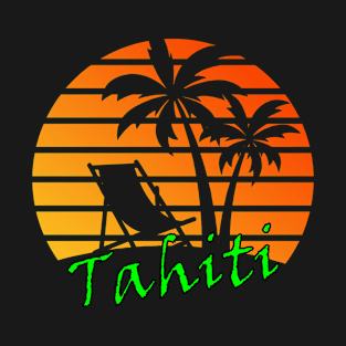 Tahiti Retro Vintage Sunset T-Shirt