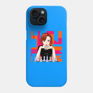 the talented beth harmon in chess games Phone Case