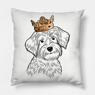 Yorkiepoo Dog King Queen Wearing Crown Pillow