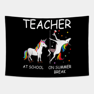 Unicorn Teacher At School And On Summer Break T177 magic Tapestry