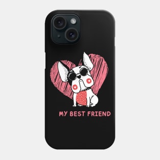 my best friend, cute dog Phone Case