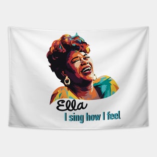 Ella Fitzgerald Fan Art for Jazz Lovers by LozsArt Tapestry