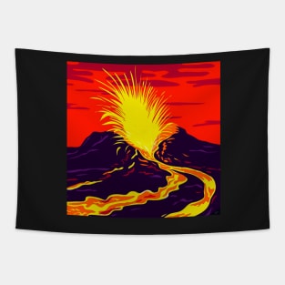 Hawaii active volcano Tapestry