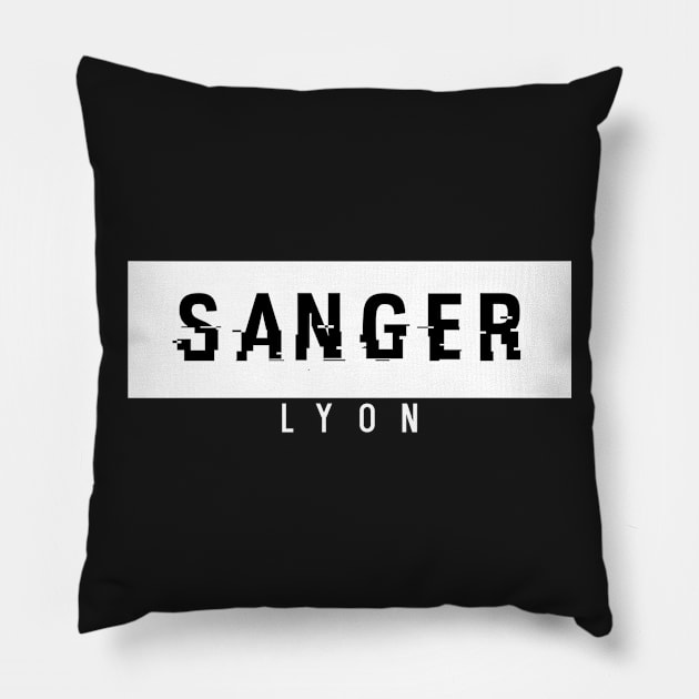 SangerLyon Carré blanc Pillow by SangerLyon