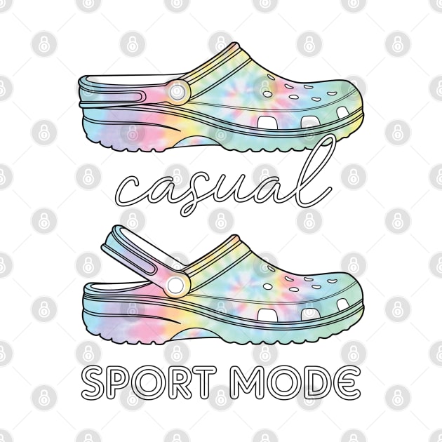 Tie Dye Crocs Casual Sport Mode Funny by figandlilyco