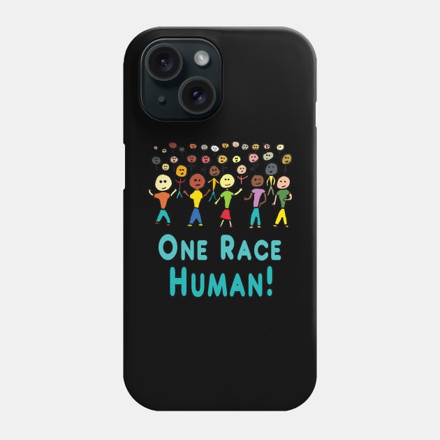 One Race Human Phone Case by Mark Ewbie