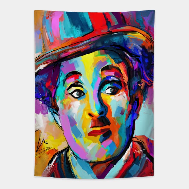 Charlie Chaplin Tapestry by mailsoncello