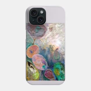 Ethereal Figure, in green, blue and pink Phone Case