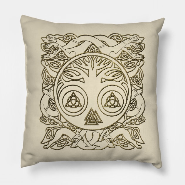 Tree of life - Yggdrasil Pillow by Nartissima