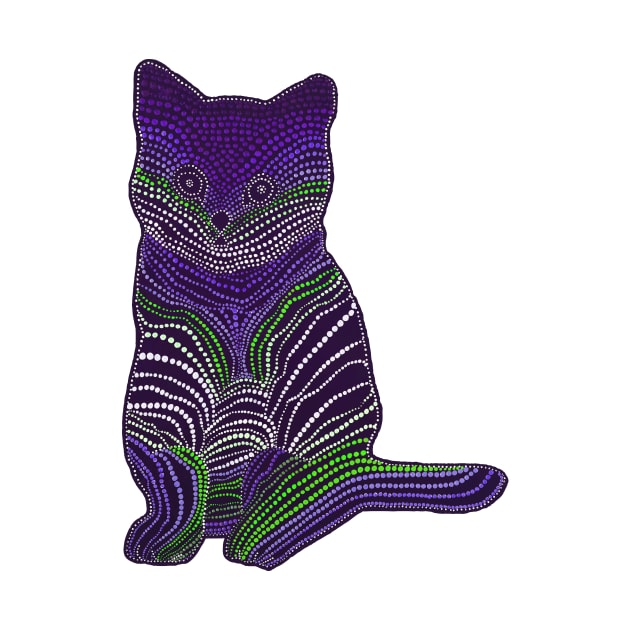 Meow Meow - Purple & Green by Amy Diener