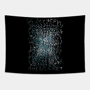 Technical Grid Landscape Wireframe Tapestry