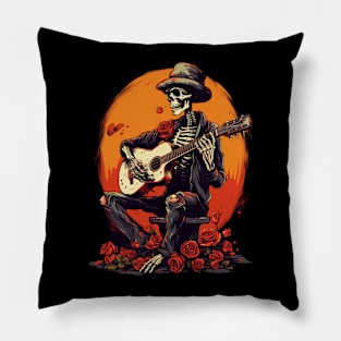 Skeleton Guitar Pillow