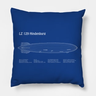 LZ 129 Hindenburg Zeppelin Airship - ADpng Pillow