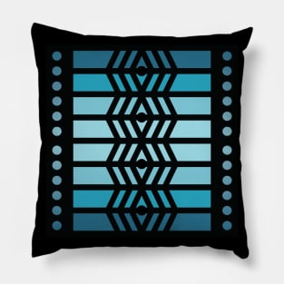 “Dimensional Surveillance” - V.3 Blue - (Geometric Art) (Dimensions) - Doc Labs Pillow