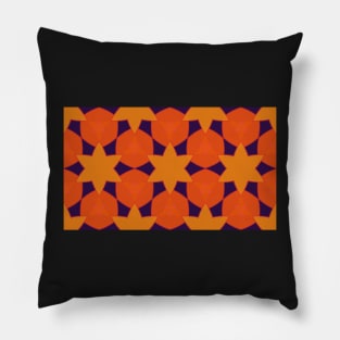 retro seventies style geometrical pattern Pillow