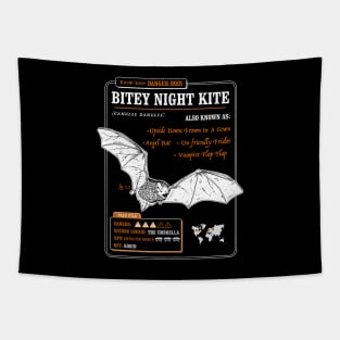 Funny Bat Fact File - Bitey Night Kite Tapestry