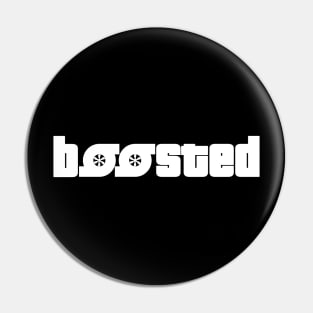 boosted (White Text) Pin