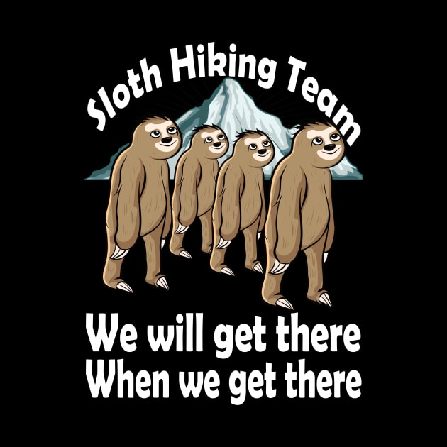 Sloth Hiking Team by Jackys Design Room