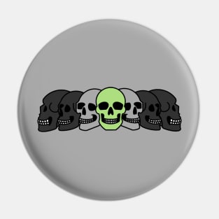 Pride Skulls Agender Pin