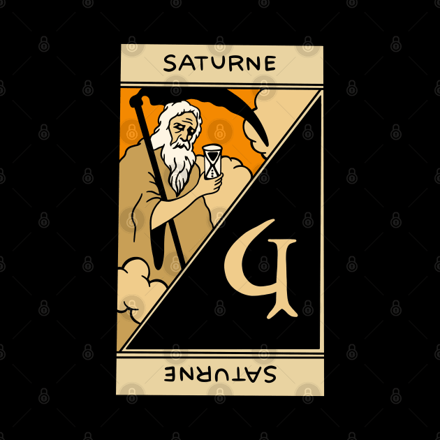 Saturn Tarot Card - Muchery Vintage Tarot Deck by isstgeschichte