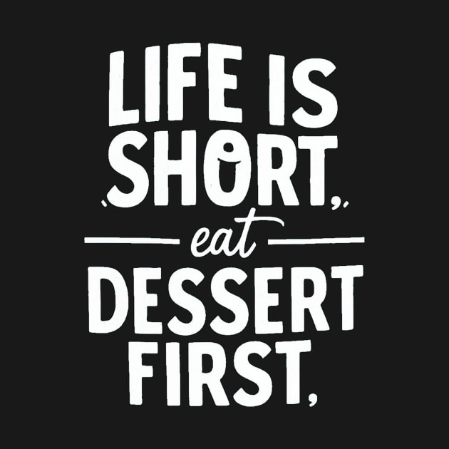 Life is Short Eat Dessert First by alby store