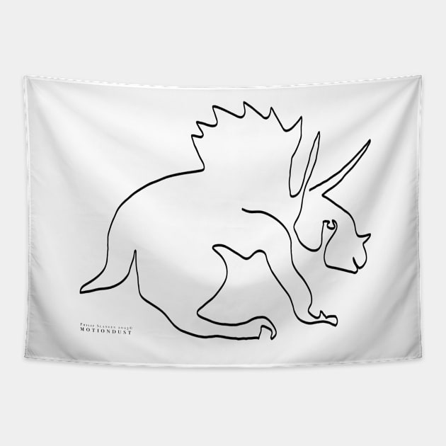 Maastrichtien Triceratops Ceratopia  - Oneliner Tapestry by Motiondust