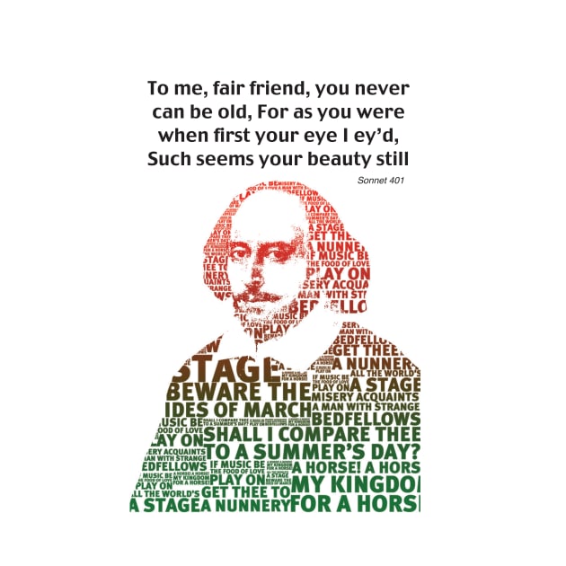 shakespeare birthday art sonnet 401 by DJVYEATES