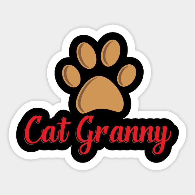 Cat Granny Paw Print Design Nice Meow Cat Lover Gift Idea Cat