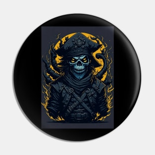 Pirate captain skull Pin