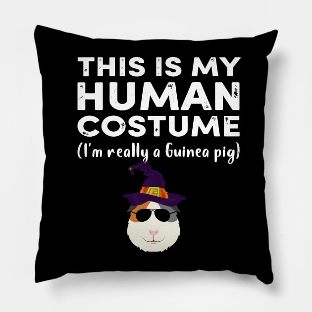 This My Human Costume I’m Really Guinea Pig Halloween (11) Pillow by Uris
