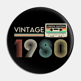 Vintage 1980 Limited Cassette Pin