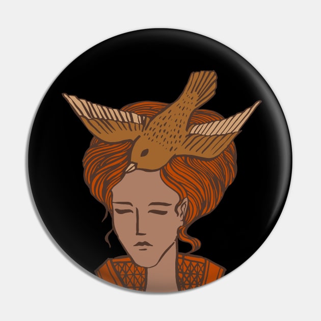 Queen Goddess of Birds Pin by Cecilia Mok