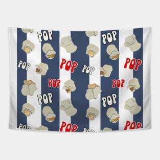 Retro Popcorn | Striped Popcorn Pattern Tapestry