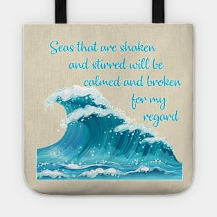 Seas that are shaken and stirred can be calmed and broken for my regard Bethel "It is well" Lyrics WEAR YOUR WORSHIP Christian design Tote