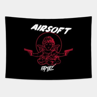 Airsoft Family - Angel with Guns Tapestry