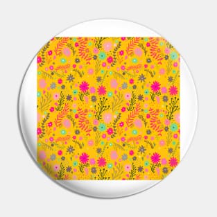 Yellow ditsy floral Pin