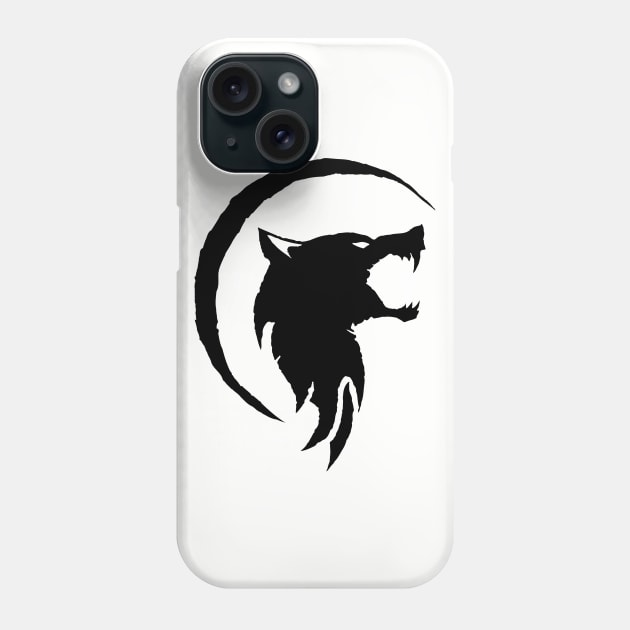 The Lone Wolf (Black) Phone Case by Spaksu