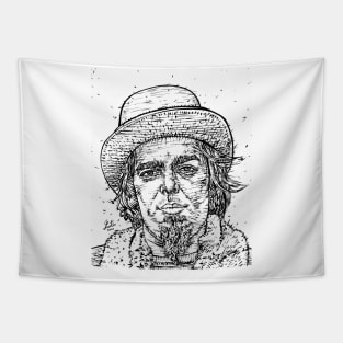 CAPTAIN BEEFHEART ink portrait Tapestry