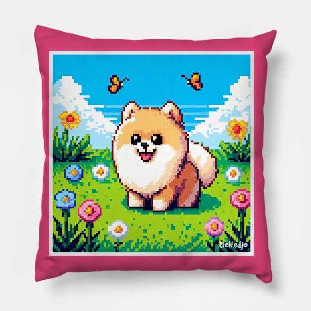 Pixel Pom Pillow by Sketchy