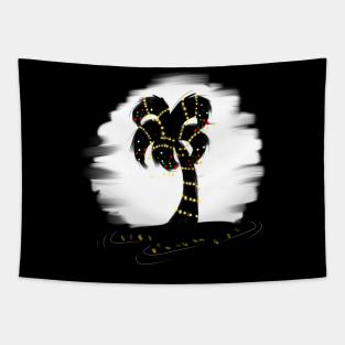 Christmas Palms - Black Horizon Tapestry