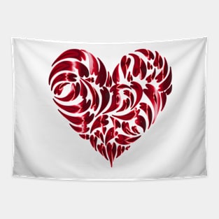 Big Heart made from Smaller abstract hearts design Tapestry