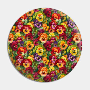 Floral Pansy flower repeating pattern Pin