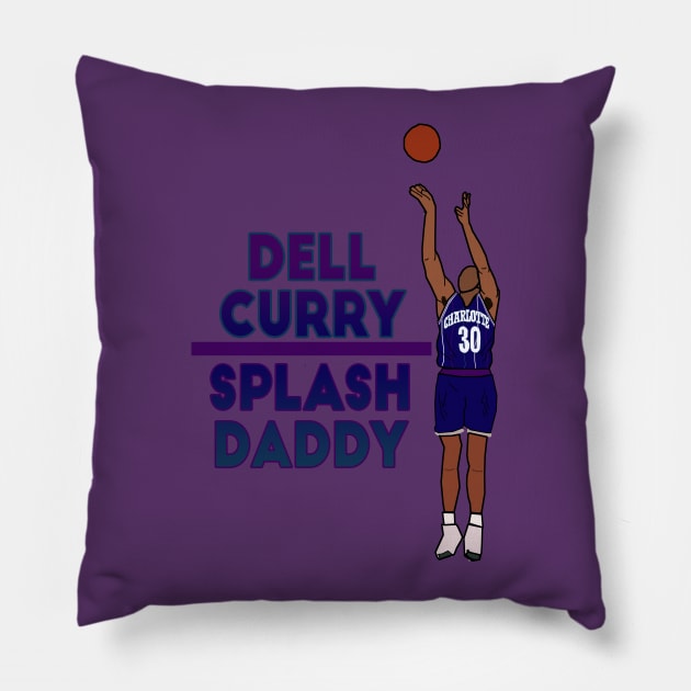 Dell Curry/Splash Daddy - Charlotte Hornets Pillow by xavierjfong