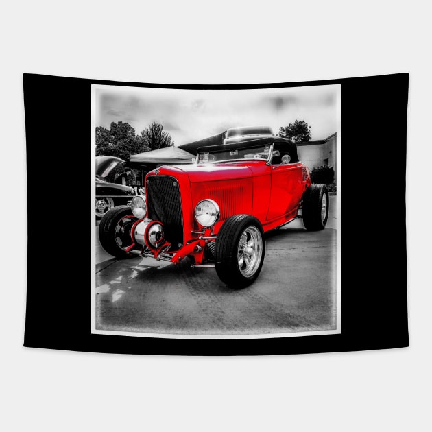 Red Deuce Coupe Tapestry by Hot Rod America