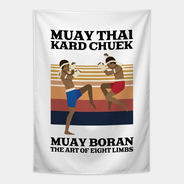 Muay Thai Boran Muay Kard Chuek Tapestry by KewaleeTee